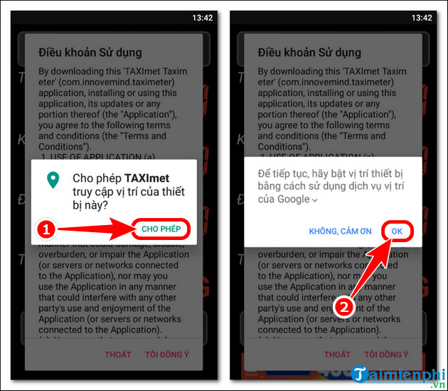 cach tai va cai taximet tren dien thoai
