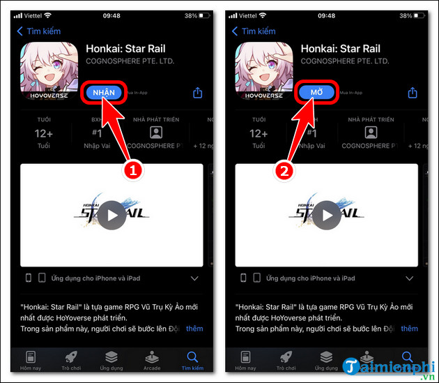 cach tai Honkai Star Rail tren iOS