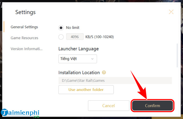 cach doi ngon ngu honkai star rail sang tieng viet tren Android