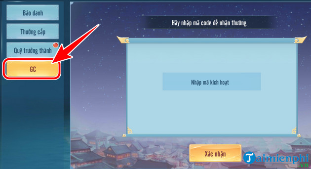 nhap code thien long kiem 2 tren iOS