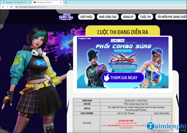 Đăng ký Nhà Sáng Tạo Free Fire nhận Avatar Creator Độc Quyền, vật phẩm HOT 10 dang ky nha sang tao free fire nhan qua sieu khung