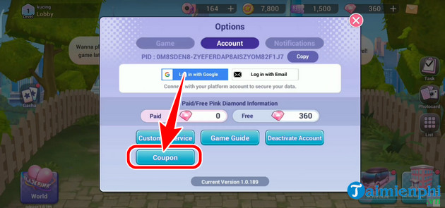 nhap code blackpink the game tren iPhone