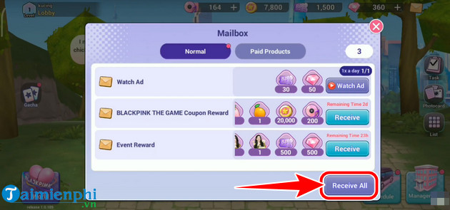 nhap code blackpink the game trong tro choi
