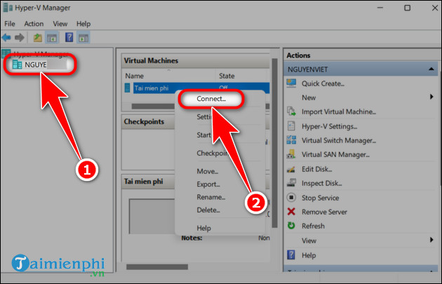 cach su dung hyper-v manager cai may ao tren windows 11