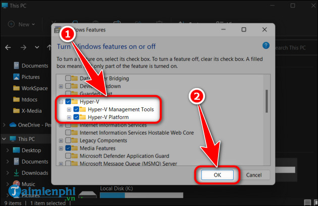 cach cai may ao tren win 11 bang hyper-v manager