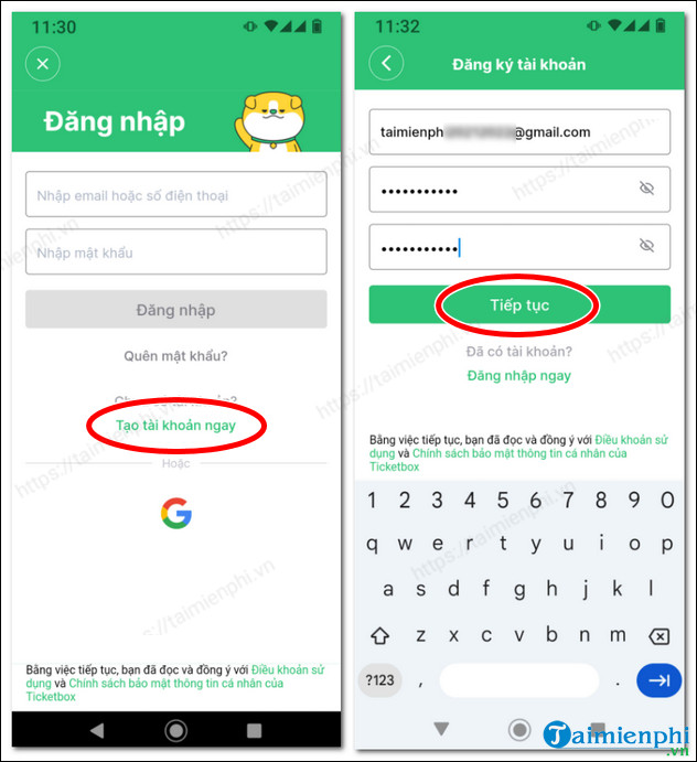 cach tao tai khoan ticketbox 3