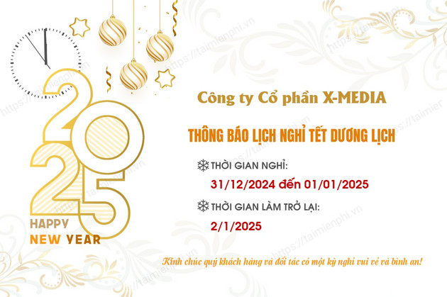 cach tao thong bao nghi tet duong lich 2025