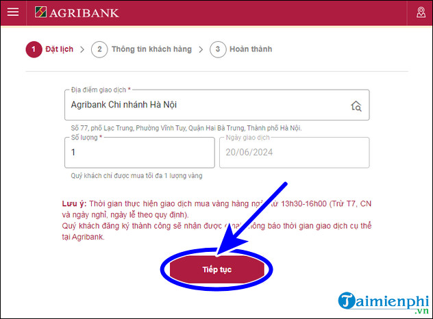 dang ky mua vang mieng sjc online Agribank