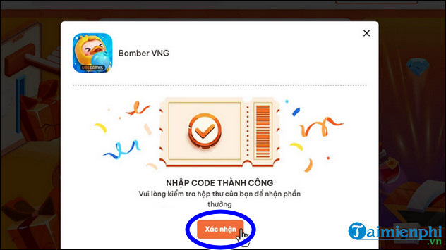 Bomber VNG code game và cách nhập