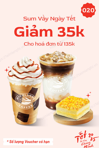 ma giam 35k Highland coffee