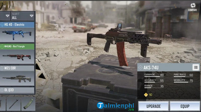 Cách mở khóa và sử dụng súng tiểu liên AKS 74U Call of Duty Mobile