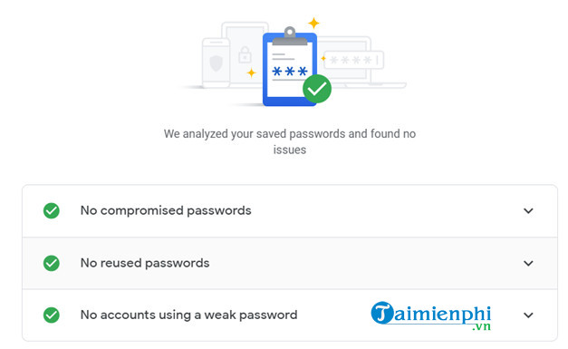How to use password checkup to check if the device is worried or not 10
