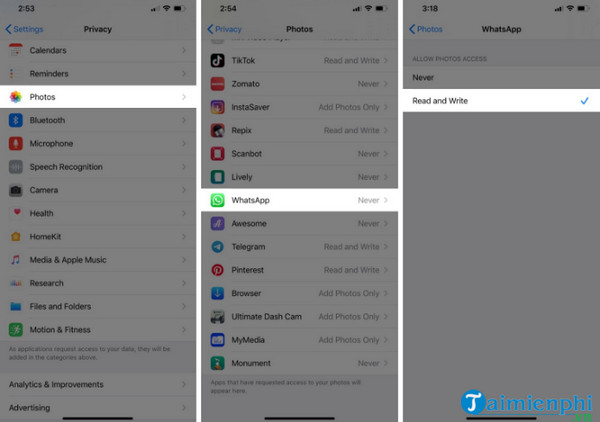 sua loi whatsapp khong luu lai anh va video