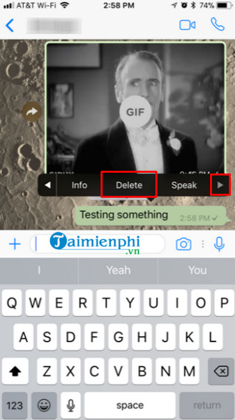Cách xóa tin nhắn Whatsapp trước khi người nhận đọc