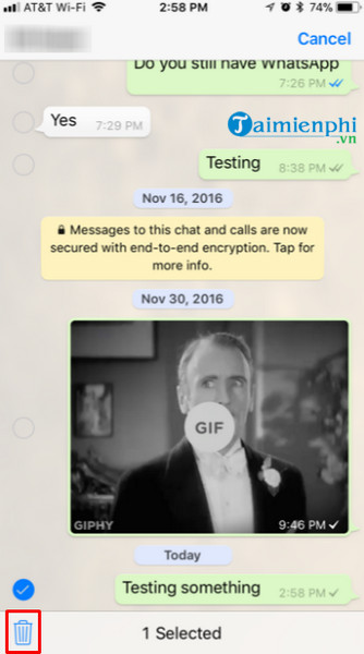 Cách xóa tin nhắn Whatsapp trước khi người nhận đọc