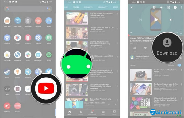 Cách xem video YouTube trên smartphone Android khi không có mạng Internet