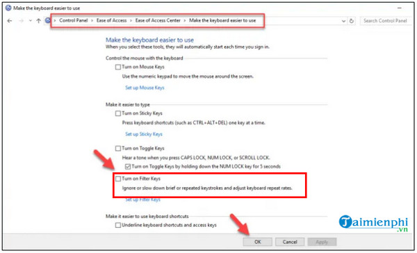 Không dùng được bàn phím sau khi cài đặt, cập nhật Windows sửa như thế nào?