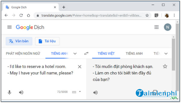 Dịch từ tiếng Việt sang tiếng Anh