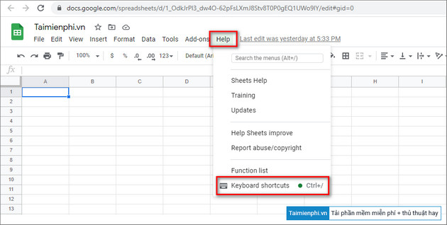 meo giup thao tac voi google sheets nhanh hon