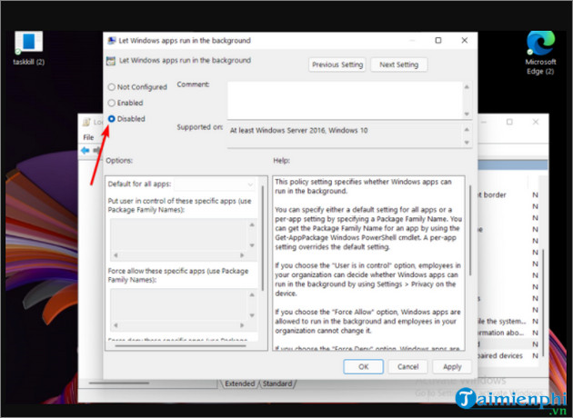 buoc dung ung dung chay ngam tren may tinh windows 11