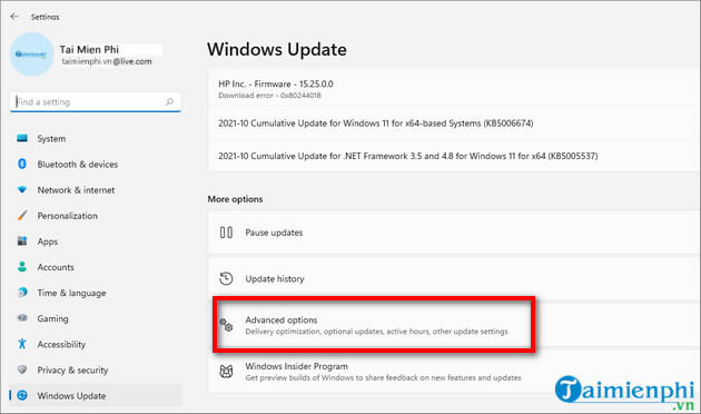 cap nhat driver Windows 11