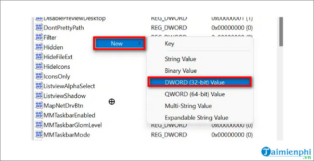 cach thay doi ti le kich thuoc taskbar tren win 11