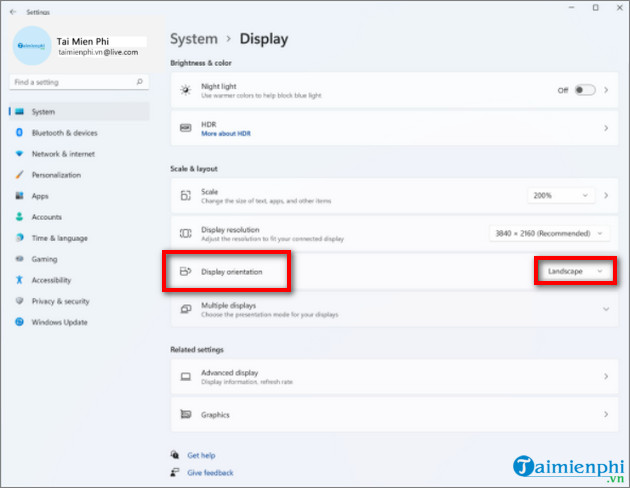 cach dao man hinh tren windows 11