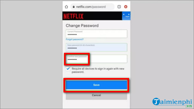 Cách đổi mật khẩu Netflix trên máy tính, điện thoại