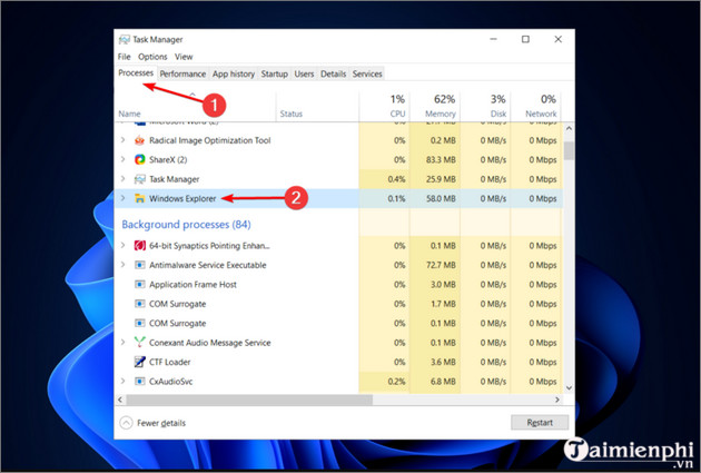 sua loi Windows 11 treo khi click chuot phai