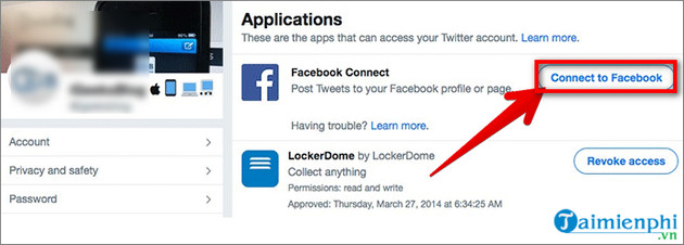 connect to earphone Facebook with Twitter