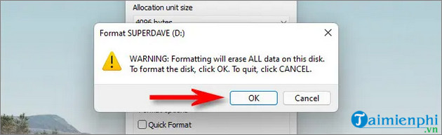 cach dinh dang format o cung tren Windows 11