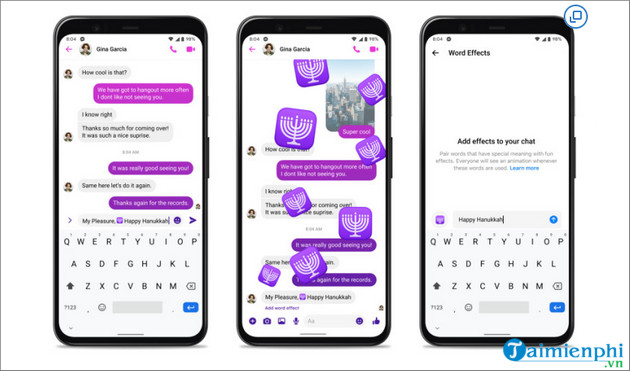 Messenger them hinh nen giang sinh moi cho cuoc tro truyen