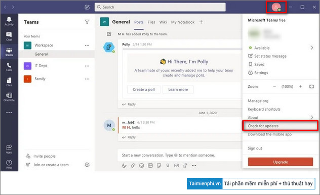 phim tat microsoft teams khong hoat dong khong su dung duoc