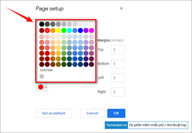 Cách đổi màu nền trên Google Docs