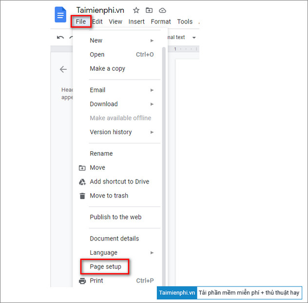 Cách đổi màu nền trên Google Docs