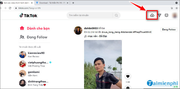 cach xem video tiktok tren web