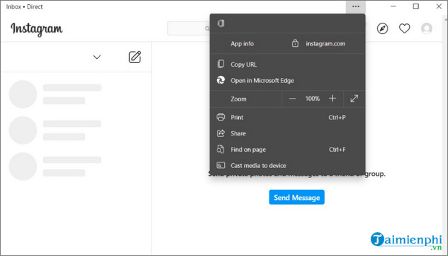 Instagram cho Windows 10 cap nhat duoi dang PWA
