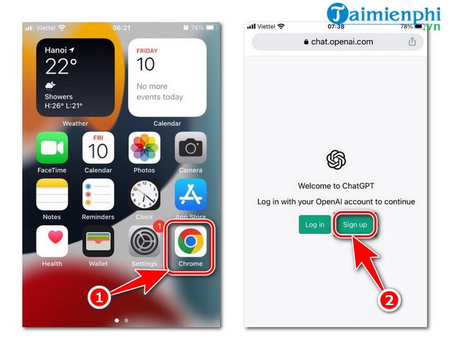 cach su dung chatgpt tren dien thoai iphone