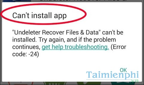 Cách sửa lỗi 24 khi cài ứng dụng từ Google Play Store
