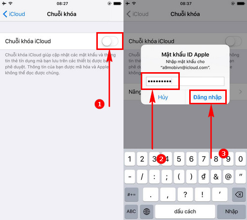 Hướng dẫn sử dụng iCloud Keychain, quản lý tài khoản, thông tin cá nhân trên iPhone, iPad