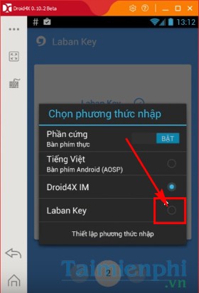 Cách gõ tiếng Việt trong Droid4x