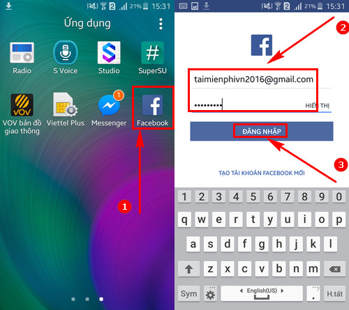 Cách đổi mật khẩu Facebook trên điện thoại Samsung Galaxy