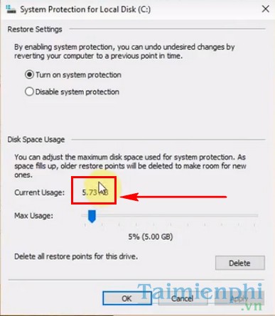 Cách bật tắt System Restore trên Windows 10