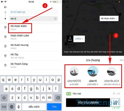 Cách đăng nhập Uber, vào tài khoản Uber gọi taxi, xe ôm trực tuyến