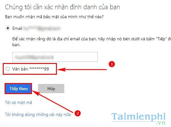 Cách lấy lại tài khoản Microsoft bằng số điện thoại