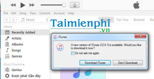 Cách chặn iTunes hỏi update, không cho iTunes hỏi cập nhật