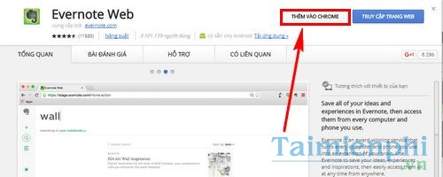 cai va su dung evernote cho chrome