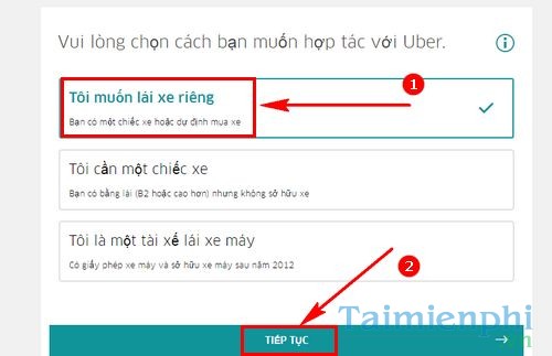 Đăng ký tài xế taxi Uber, dịch vụ taxi trực tuyến