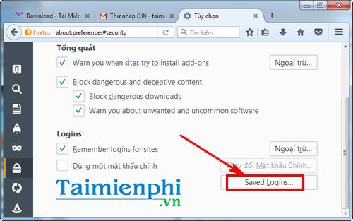 how to delete gmail password on firefox 3