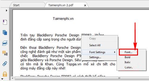 Cách thay đổi cỡ chữ file PDF bằng Foxit Reader